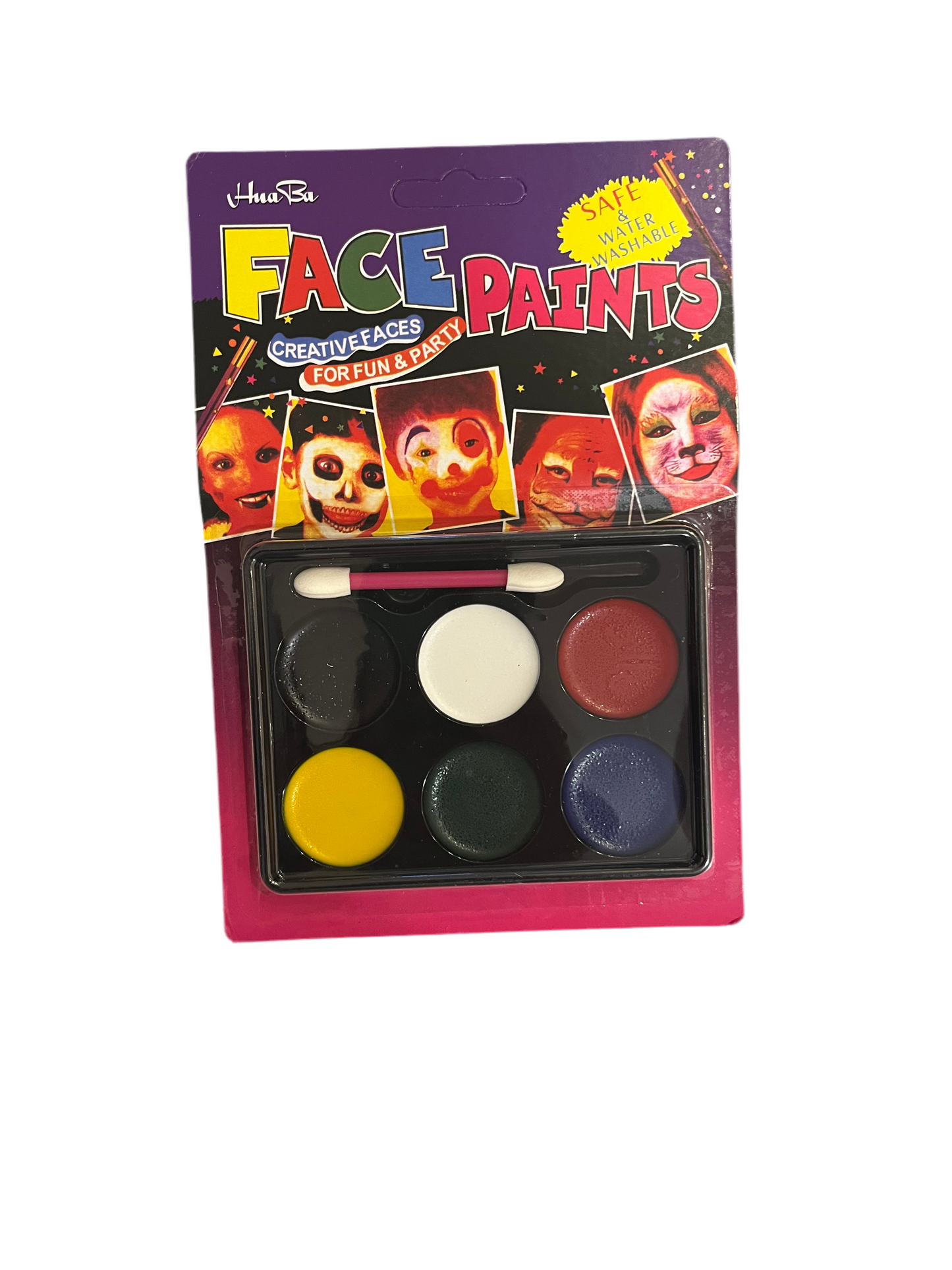 Face paints for 6 colores