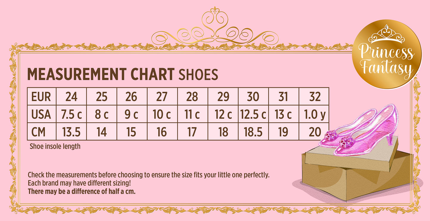 Zapatos de princesa rosa con purpurina y piedras