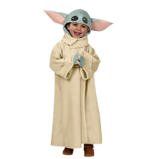 Baby Yoda Fleece Costume with Hood and Hand Cuffs