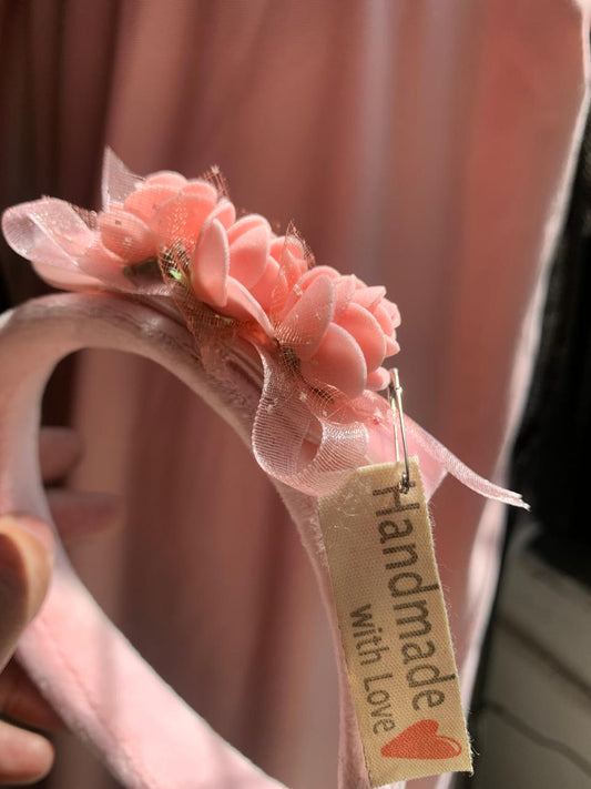 Headband velvet and flower