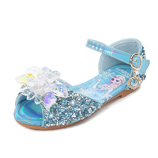 Ice shoes with flowers