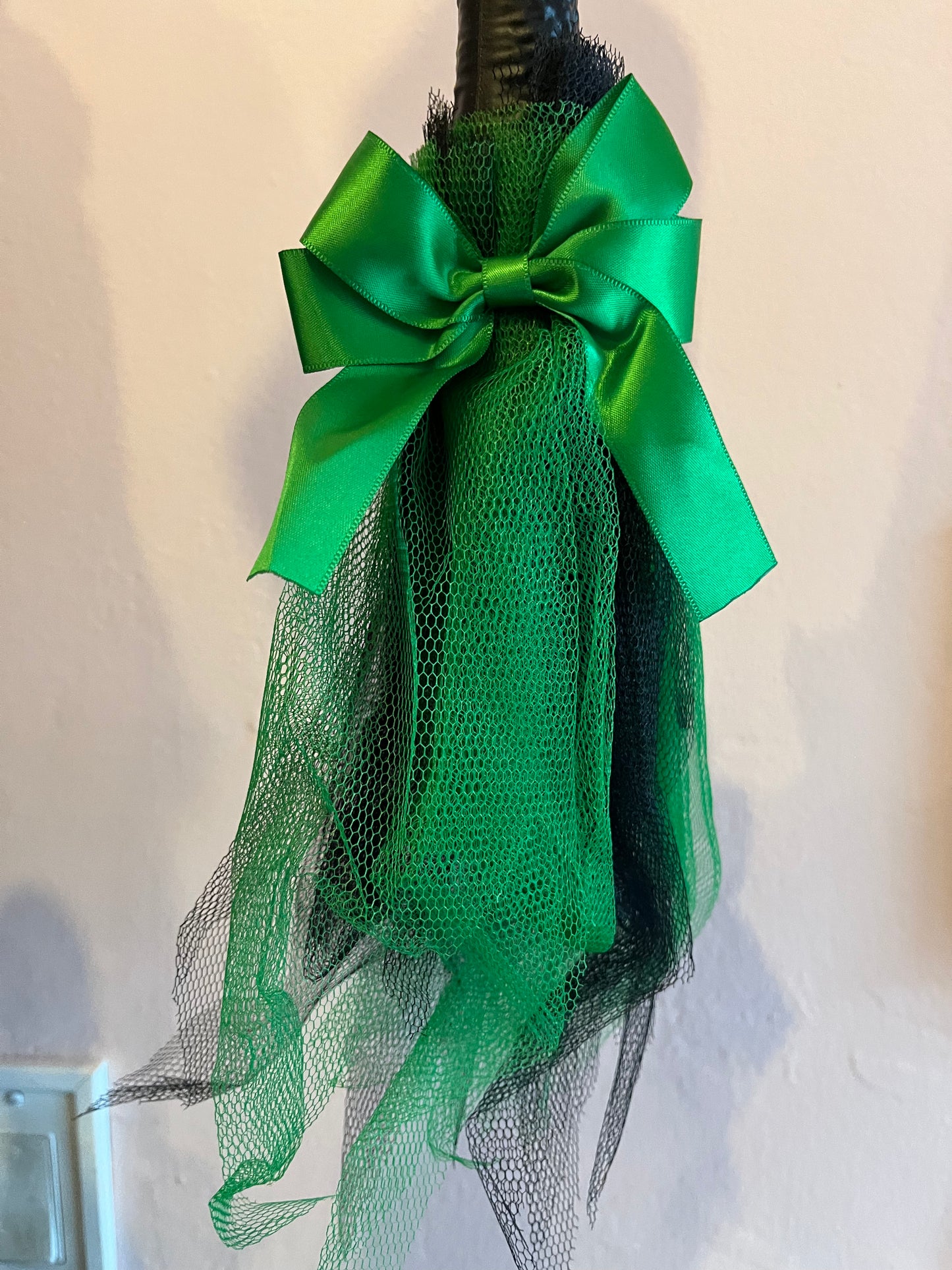 Witch broom curved handle