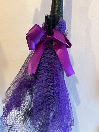 Witch broom curved handle