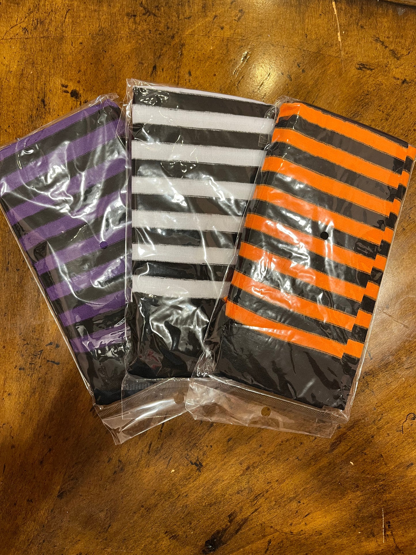 Bicolor striped stockings