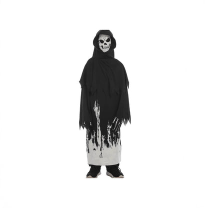 Glow-in-the-Dark Grim Reaper Costume with Latex Mask and Scythe