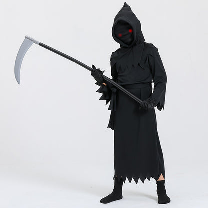 Light-Up Red Eyes Grim Reaper Costume with Scythe